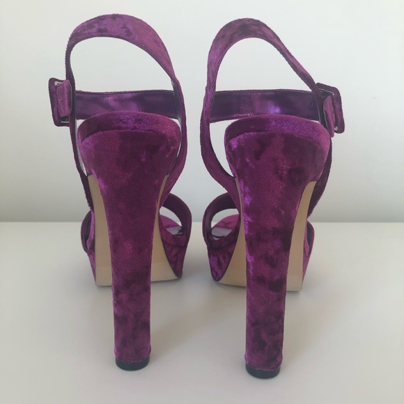 Madden Girl Velvet Fuchsia Heels - Picture 8 of 8